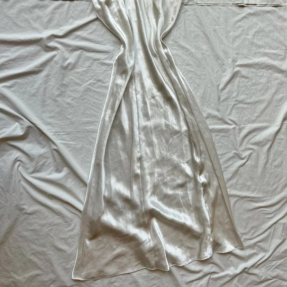 Frederick’s of hollywood vintage white lace beaded pearl satin maxi slip dress - Picture 5 of 5